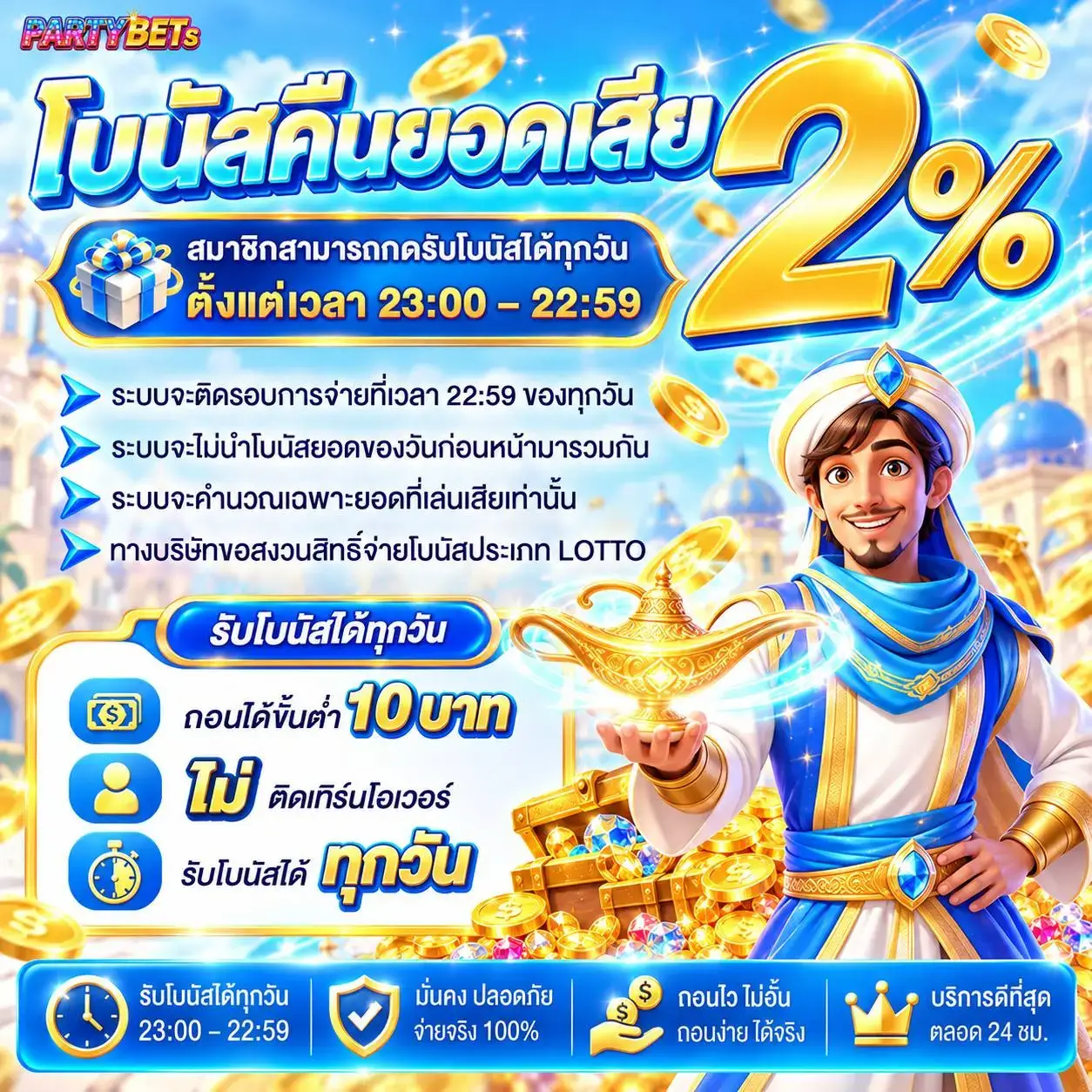 Partybet ข้อเสนอพิเศษ